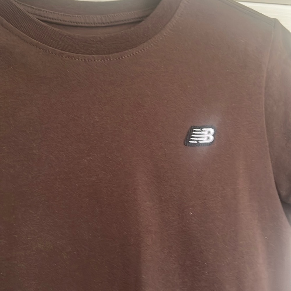 Boys, new balance, brown shirt, gently used
